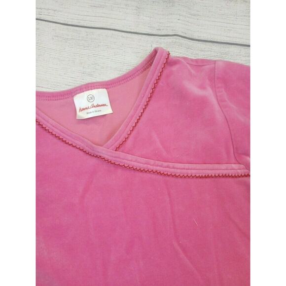 8 Hanna Andersson Velvet Wrap Floral Dress - Picture 2 of 7